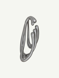 Stasis Ear Cuff in Silver, detail product view |Color:Silver
