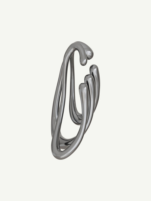Stasis Ear Cuff in Silver, detail product view |Color:Silver