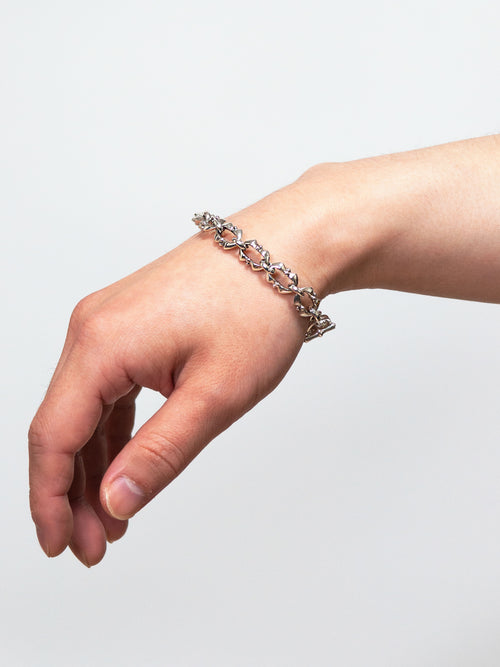 Tajilip Chain Bracelet in Silver worn on wrist |Color:Silver
