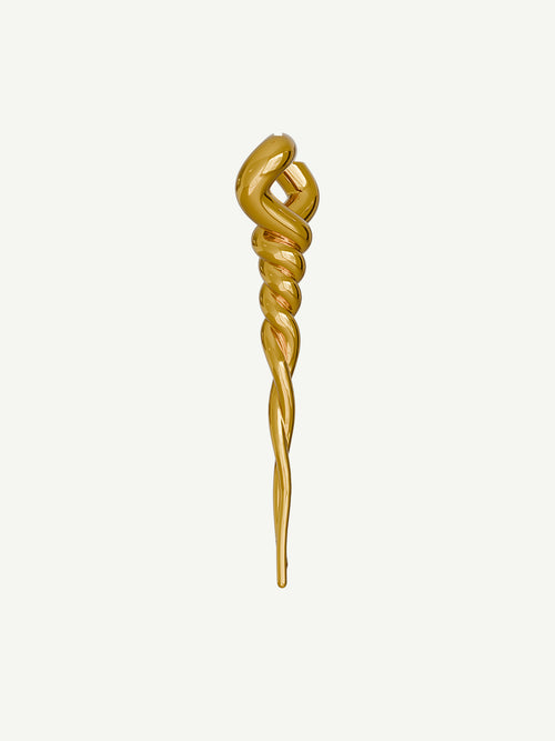 Tangle Earring Left in Gold, full product view |Color:Gold|Card:Primary
