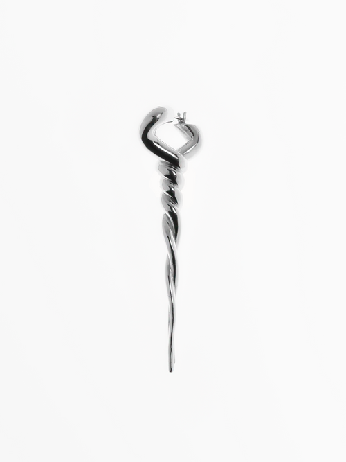Tangle Earring Left in Silver, full product view |Color:Silver|Card:Primary