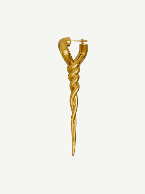 Tangle Earring Right in Gold, alternate product view |Color:Gold