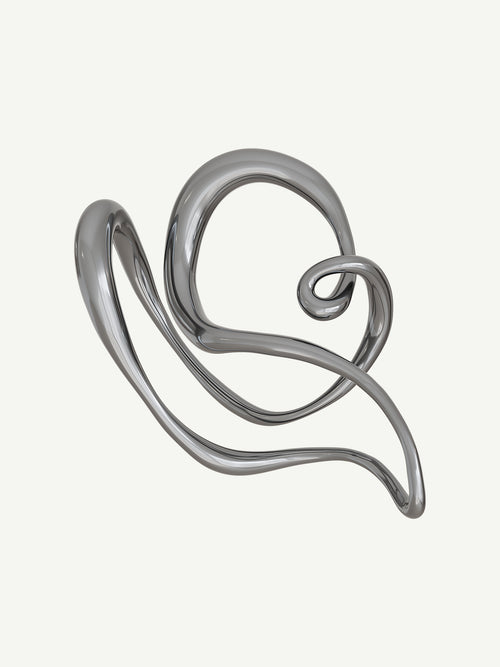 Tedium Ear Cuff in Silver, product view |Color:Silver