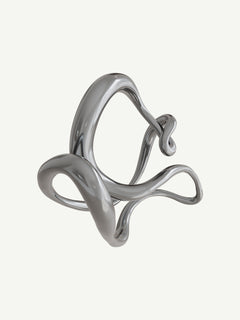 Tedium Ear Cuff in Silver, alternate product view |Color:Silver