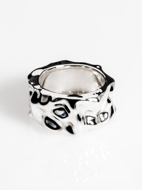 Undulation Ring in Silver, front product view |Color:Silver