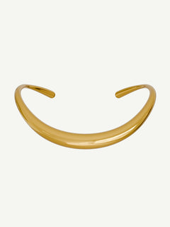 Wave Necklace in Gold, product view |Color:Gold