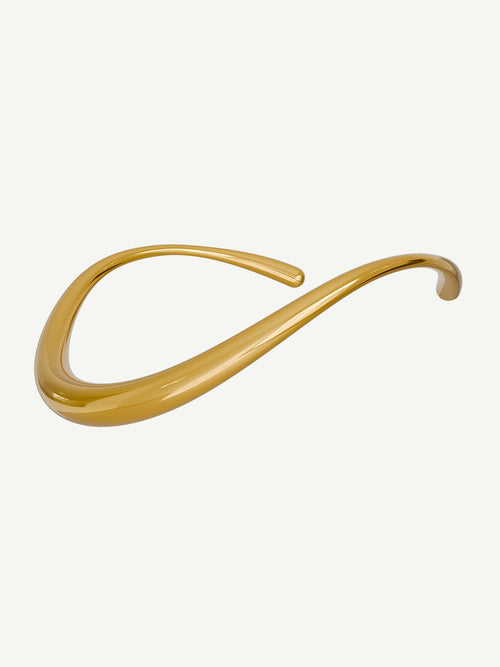Wave Necklace in Gold, alternate product view |Color:Gold