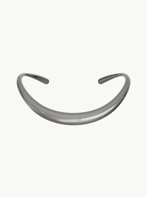 Wave Necklace in Silver, product view |Color:Silver