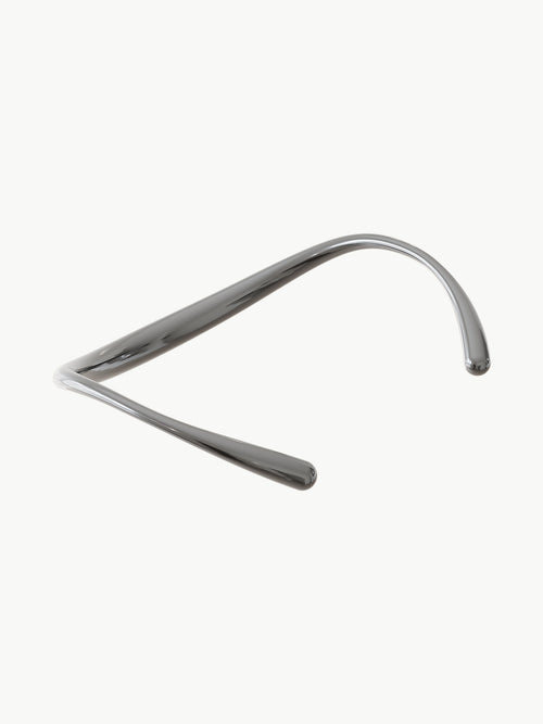 Wave Necklace in Silver, detail product view |Color:Silver